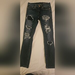 Blank NYC Dark Distressed Skinny Jeans